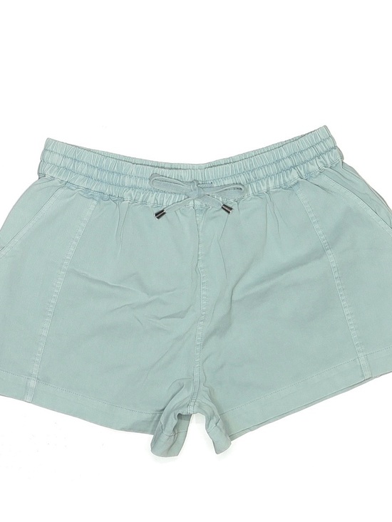 Apiece Apart Pants - Apiece Apart Light Aqua Elastic Drawstring Athletic Shorts